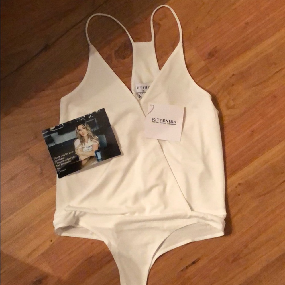 White Kittenish Body Suit